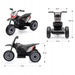 Babymix - Honda CRF 450R pojazd na akumulator - motocykl dla malucha | GREY